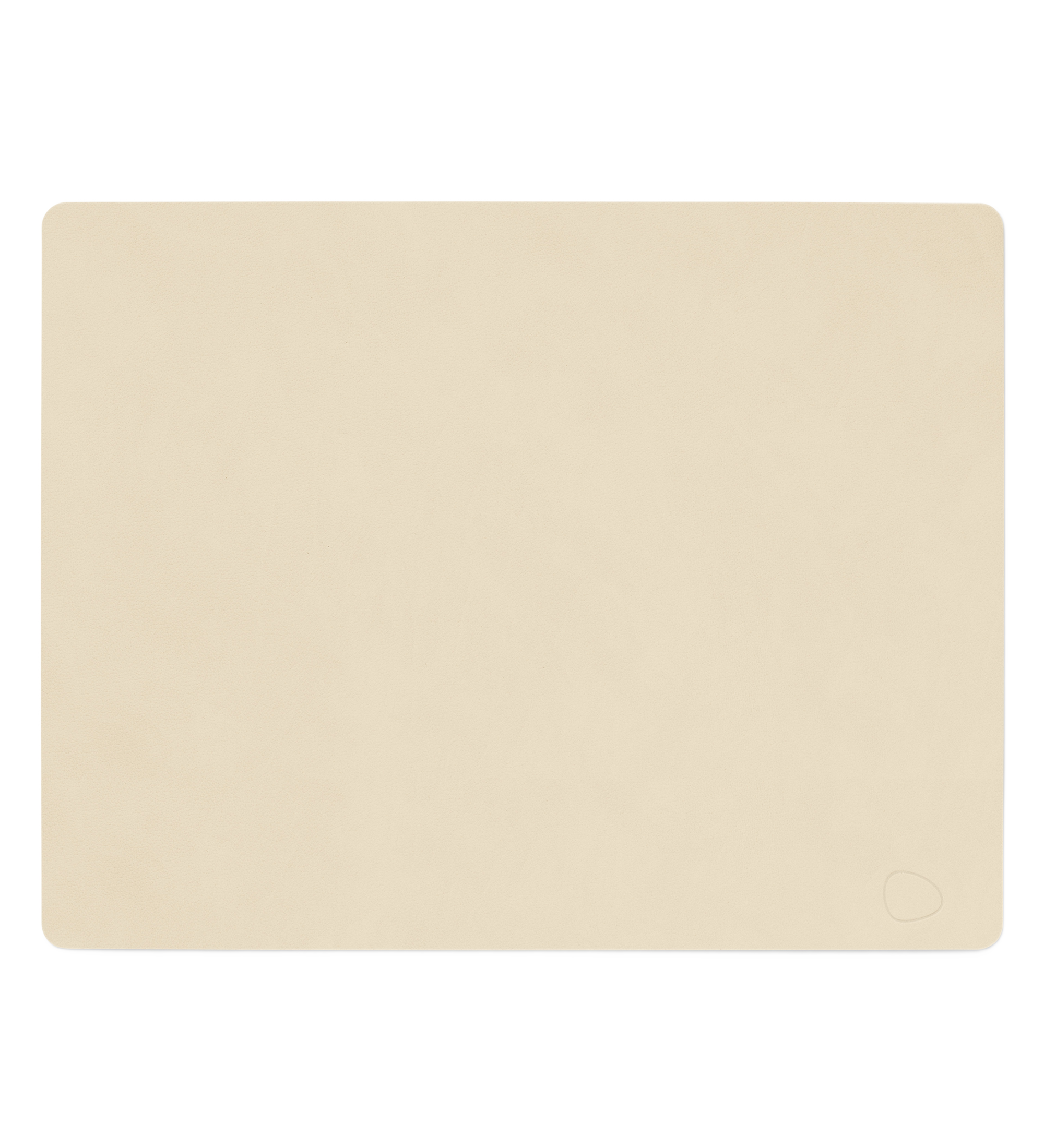 dinner mat square leather nupo - vanilla 
