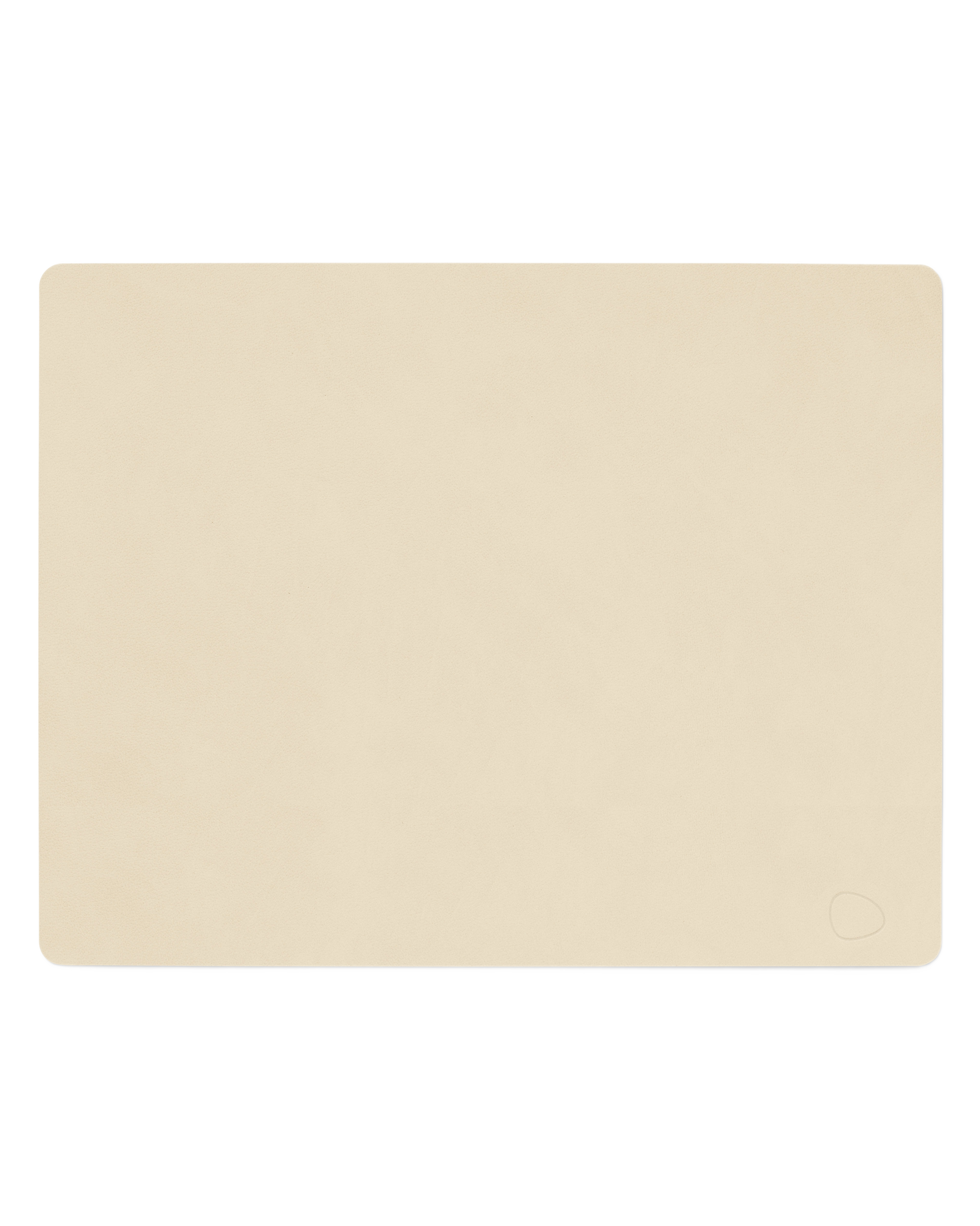 dinner mat square leather nupo - vanilla 