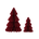 paper tree - dark red medium