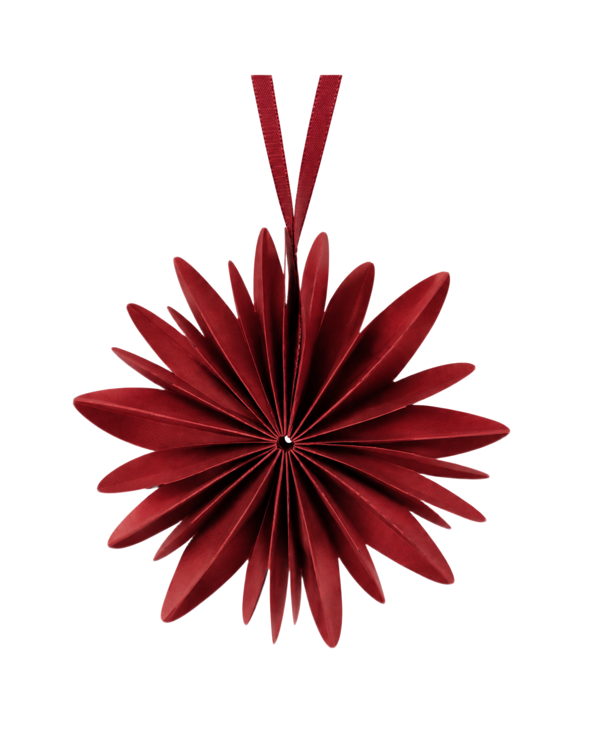 paper ornament snowflake - dark red
