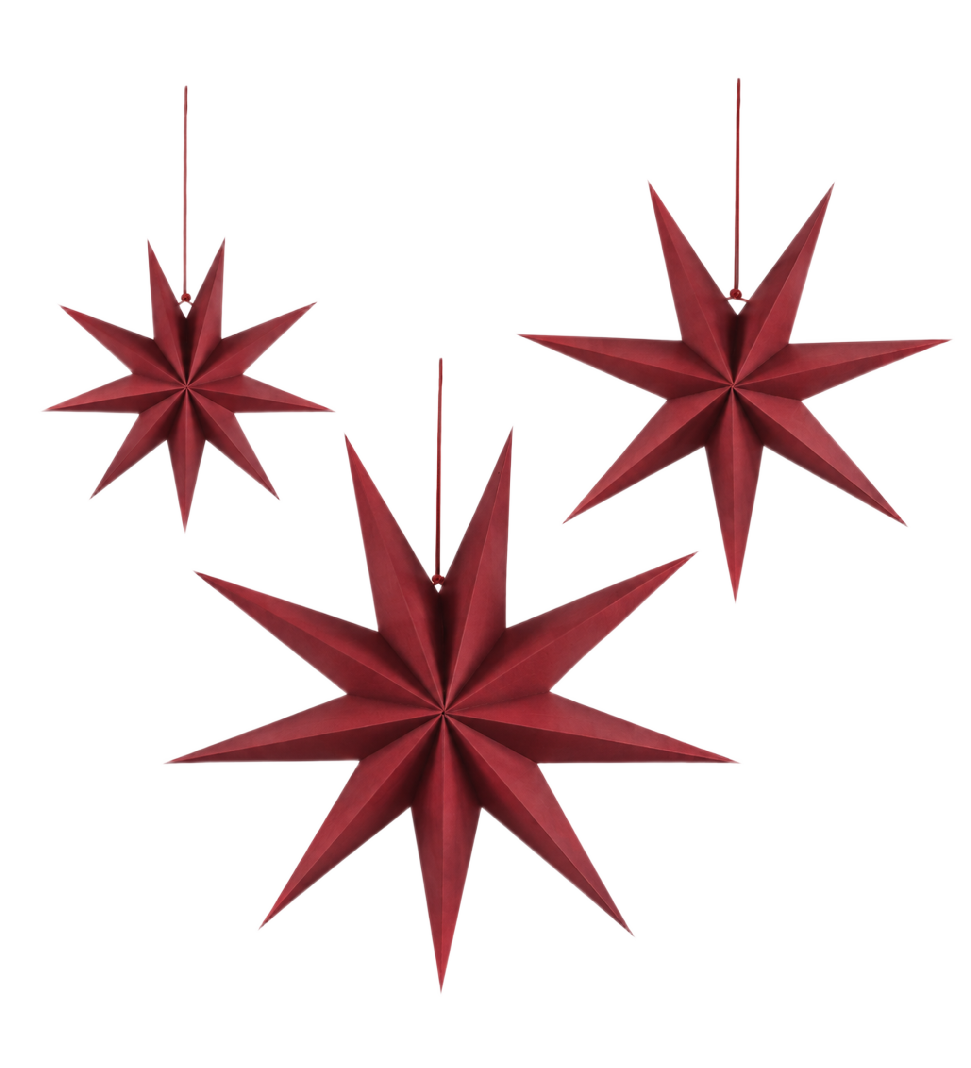 paper star - dark red large