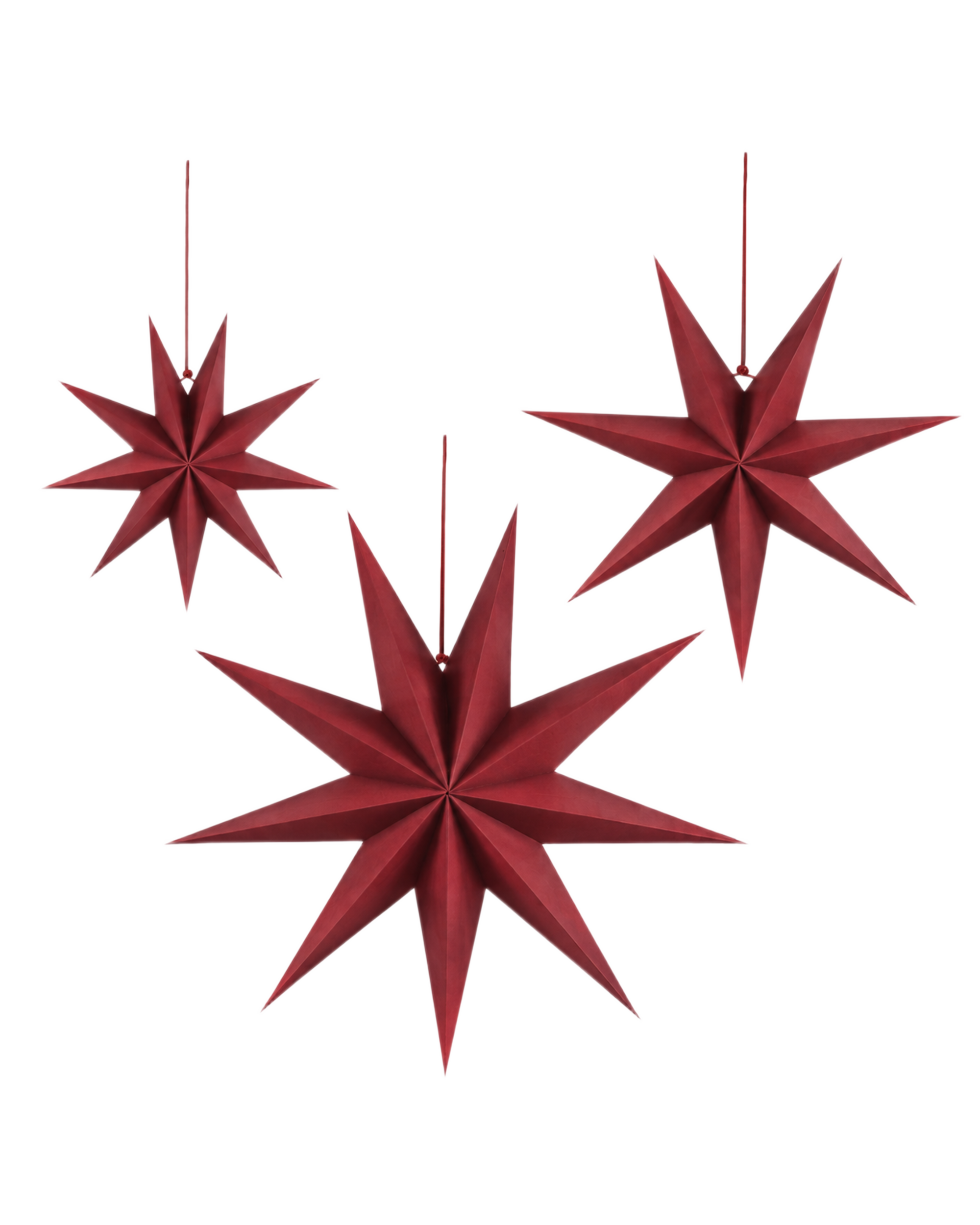 paper star - dark red large