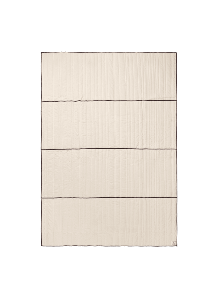 vari quilted bedspread single - natural dark chocolate