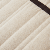 vari quilted cushion - natural dark chocolate