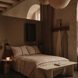 vari quilted cushion - natural dark chocolate