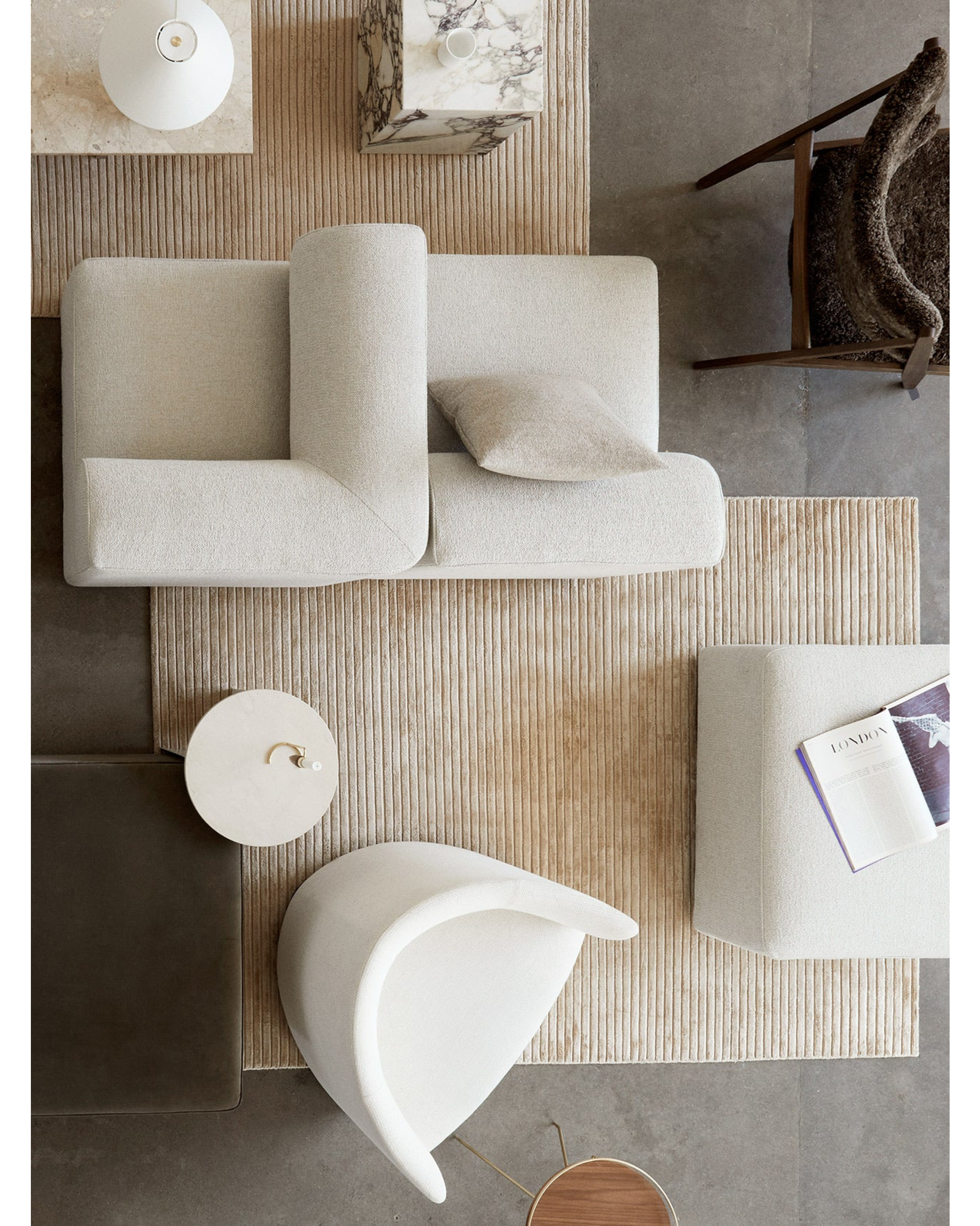 houkime rug - beige 170x240 cm