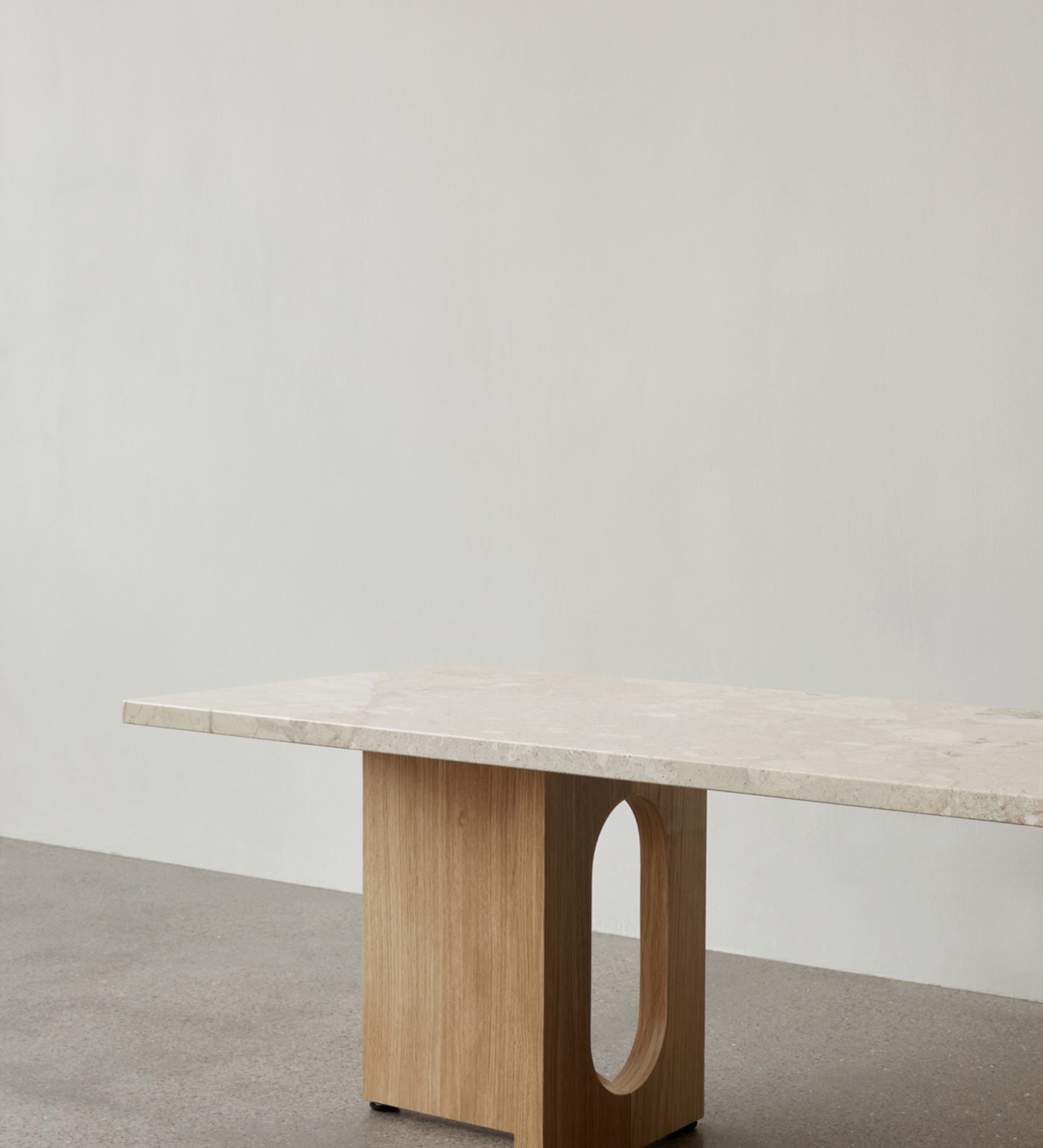 androgyne lounge table - natural oak kunis breccia