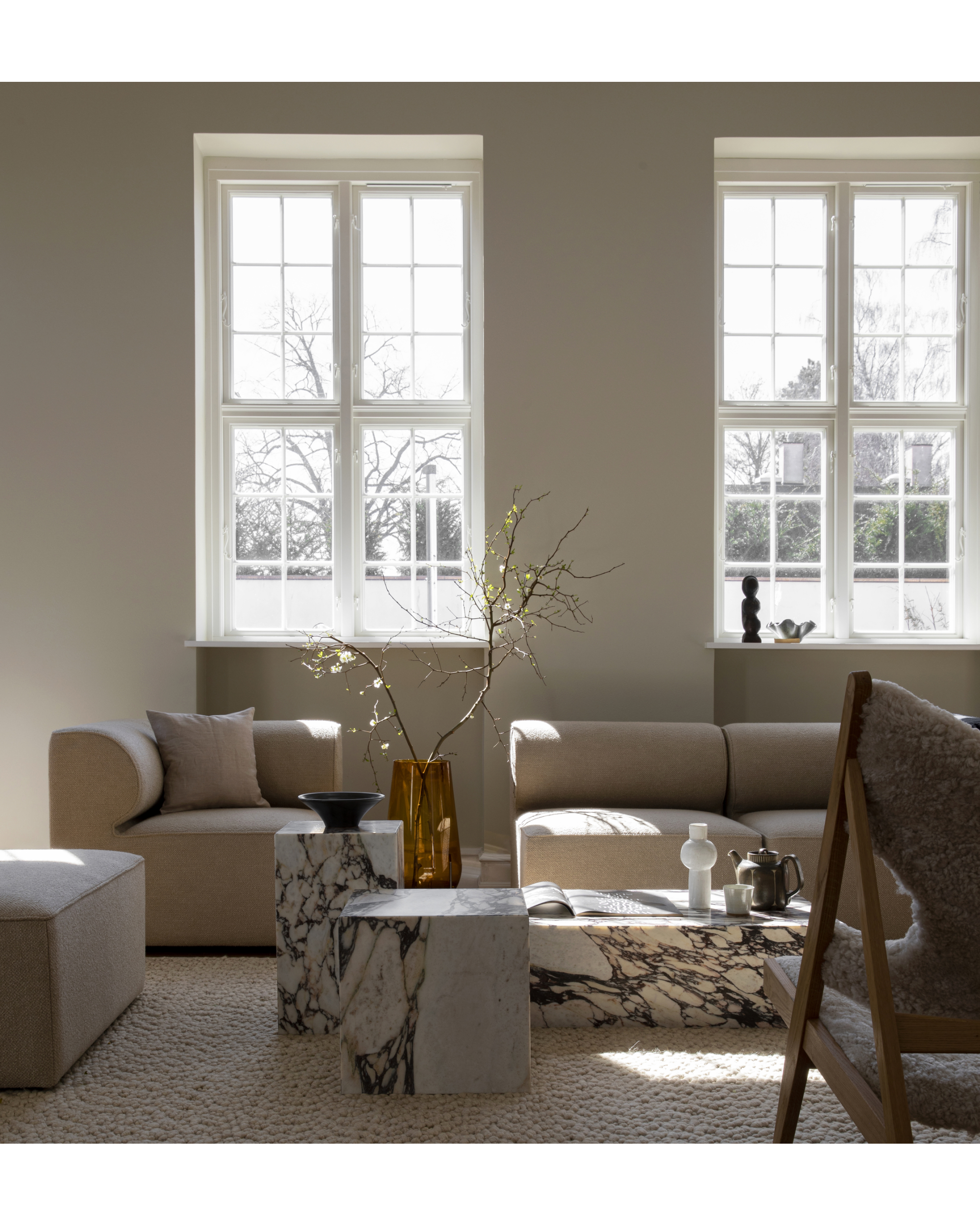 eave modular sofa 2,5 seater right corner configuration 8 - audo bouclé 02