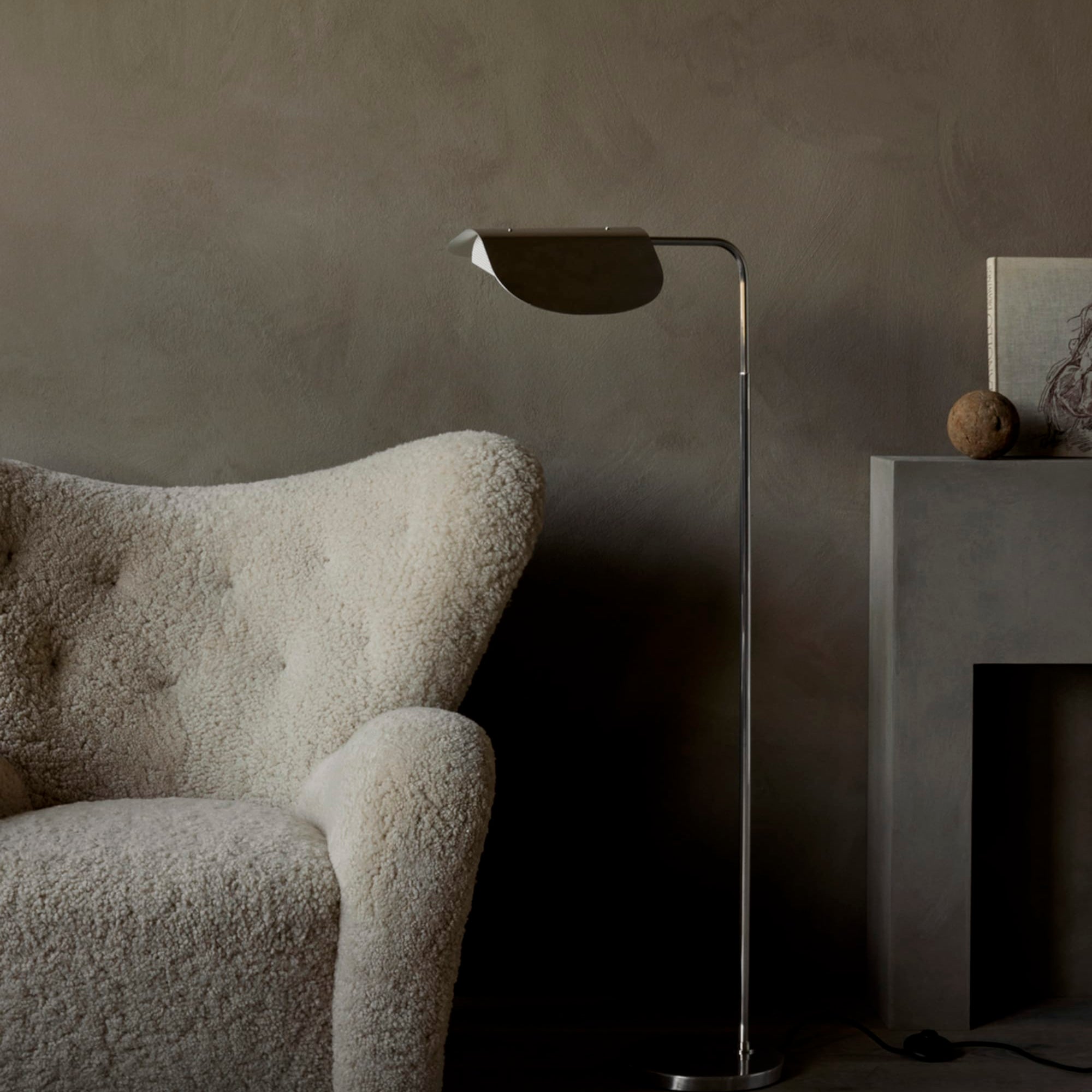 the tired man lounge chair - sheepskin moonlight