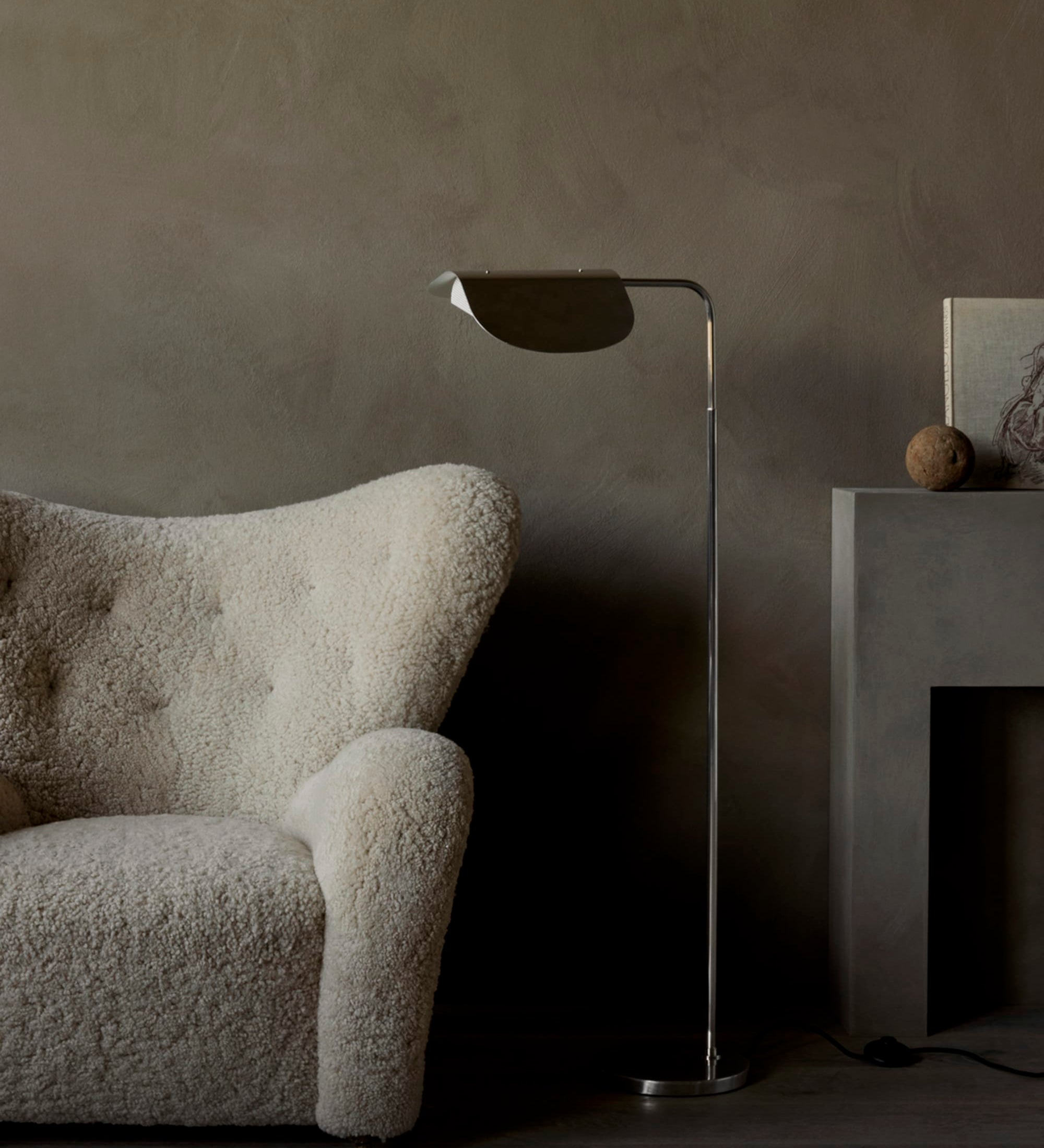 the tired man lounge chair - sheepskin moonlight