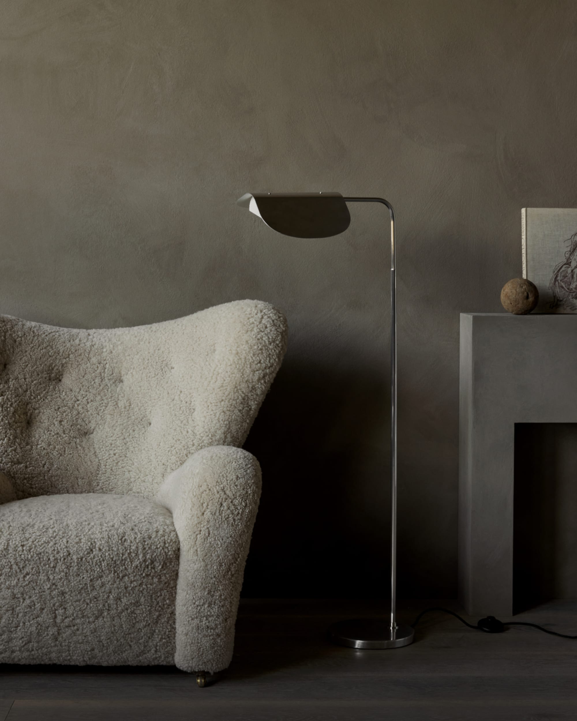 the tired man lounge chair - sheepskin moonlight