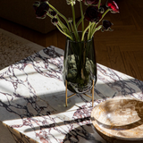 plinth low - calacatta viola marble