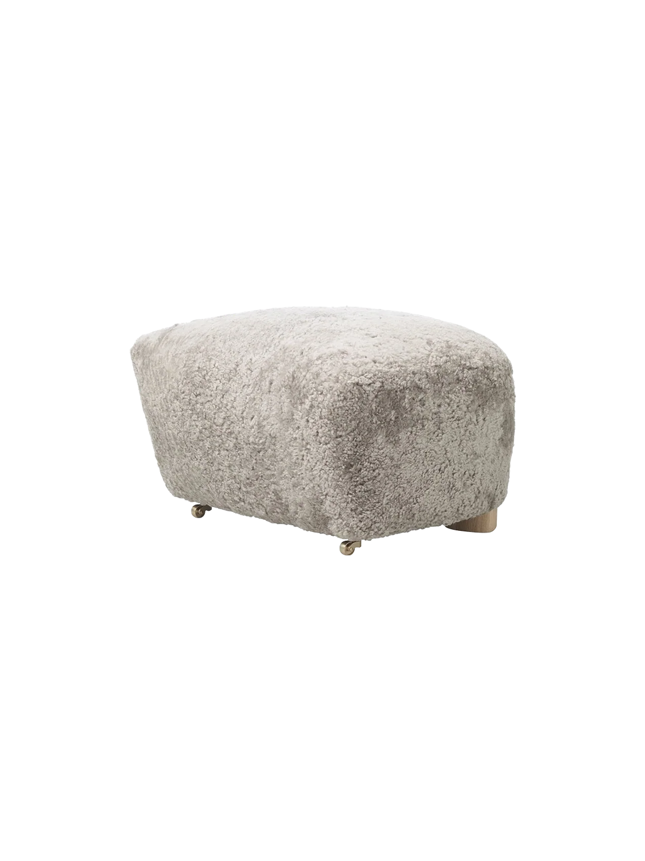 the tired man ottoman - sheepskin green tea