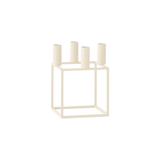 kubus 4 candle holder - ivory plated