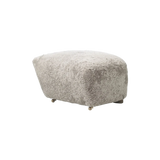 the tired man ottoman - sheepskin green tea
