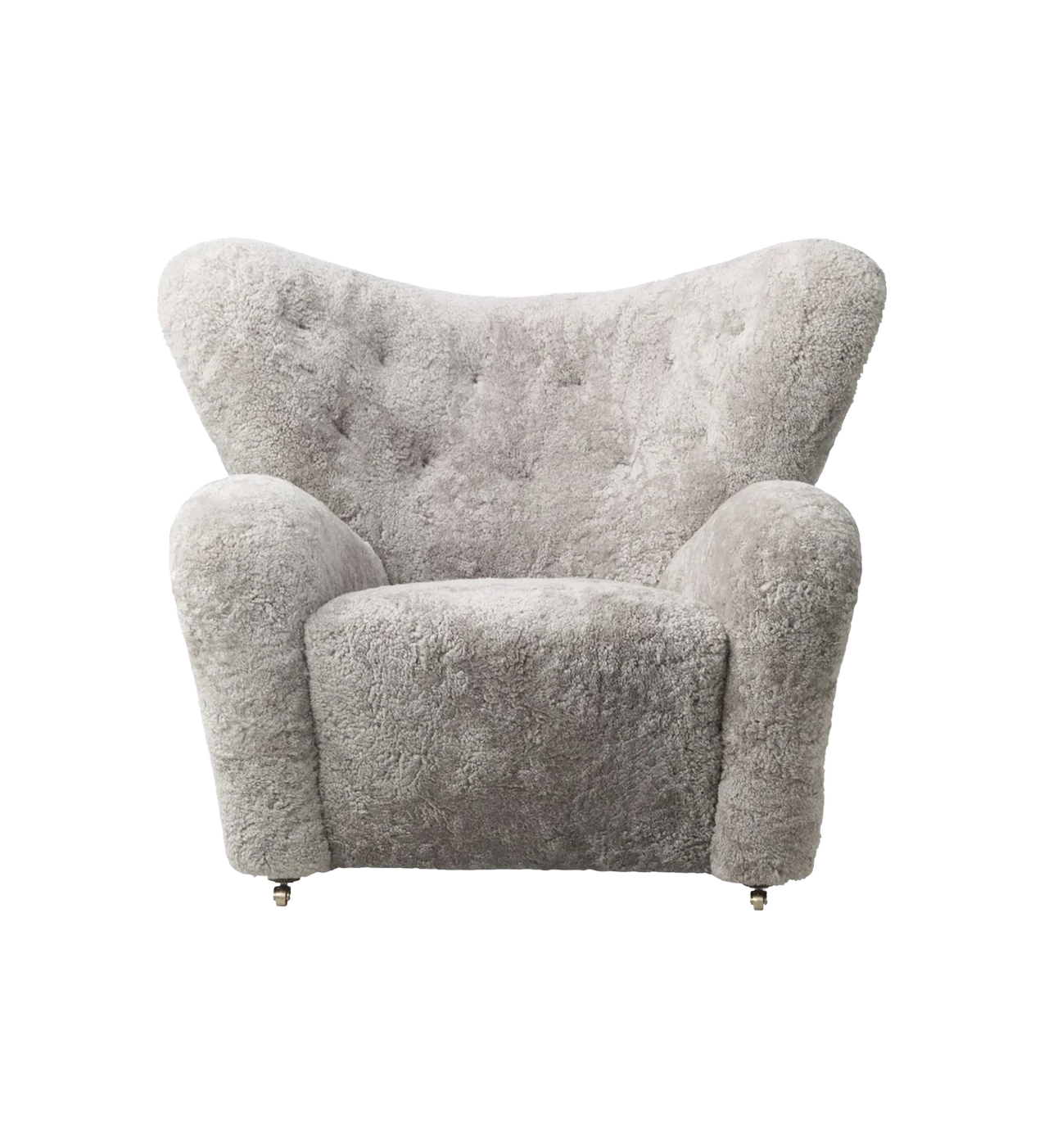 the tired man lounge chair - sheepskin green tea