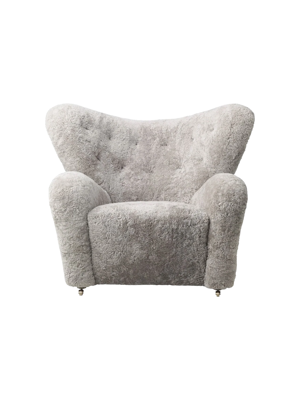 the tired man lounge chair - sheepskin green tea