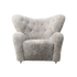 the tired man lounge chair - sheepskin green tea