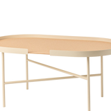 big hug coffee table - oval beige