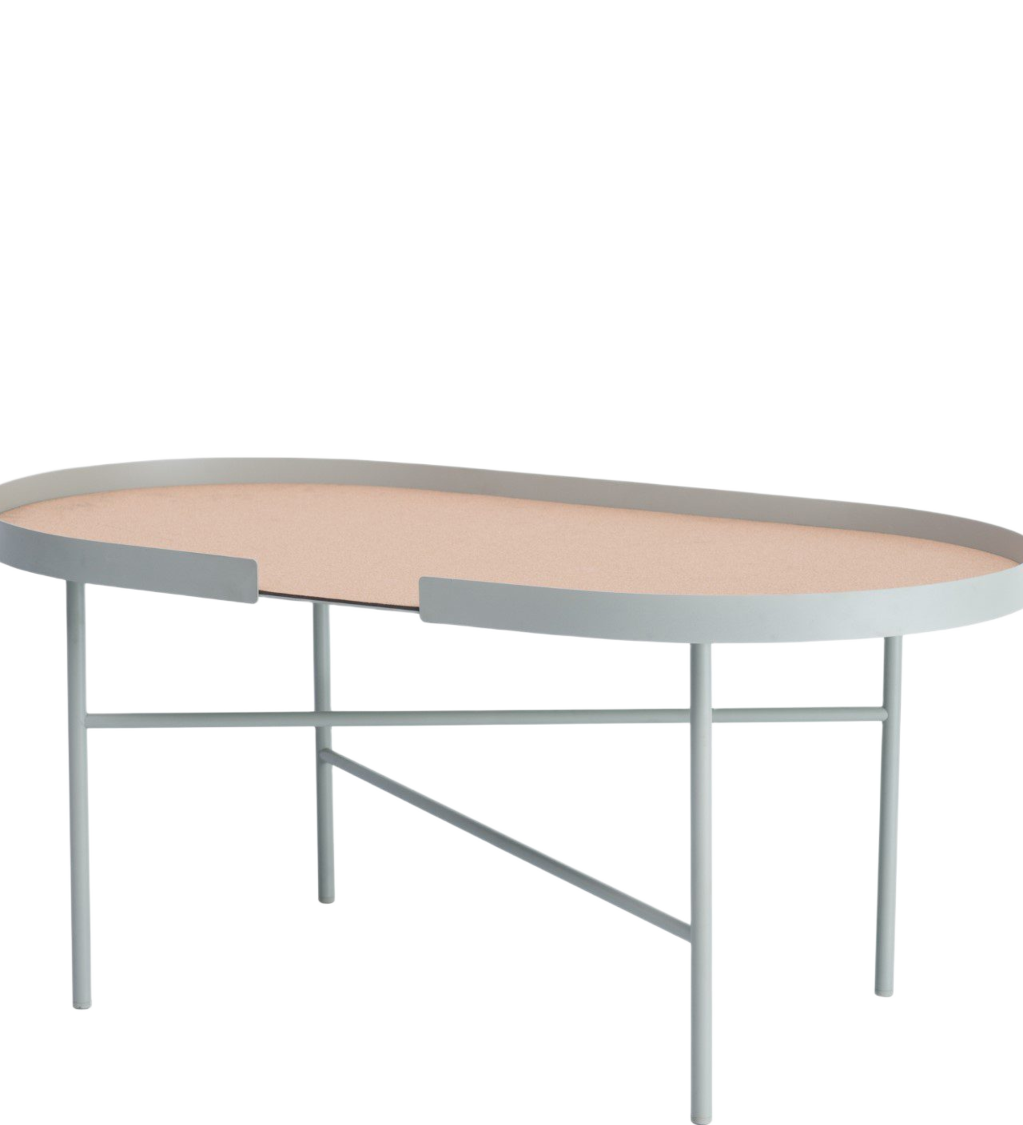 big hug coffee table - oval bone