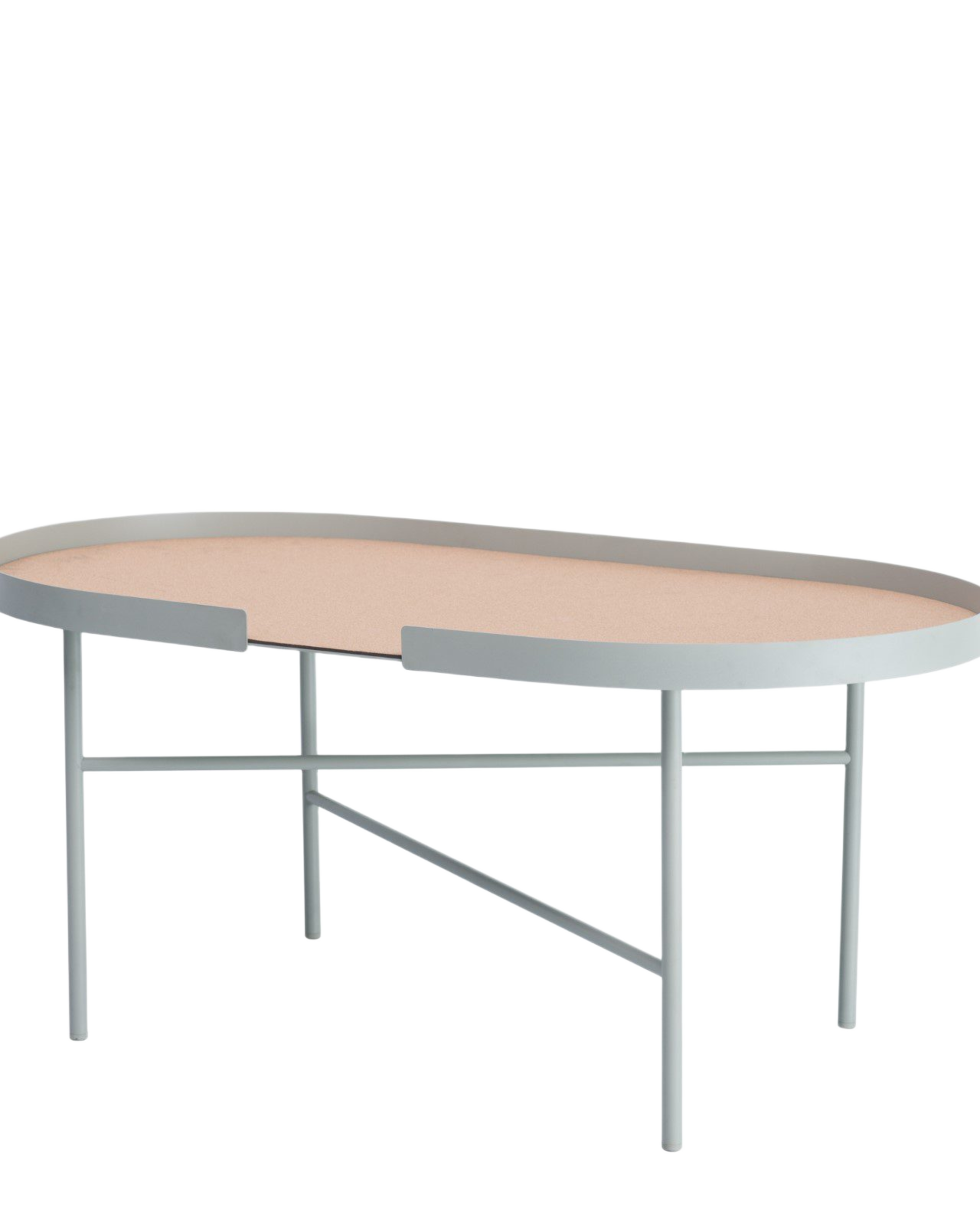 big hug coffee table - oval bone