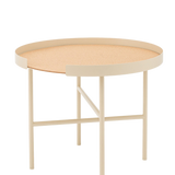 big hug coffee table - round beige