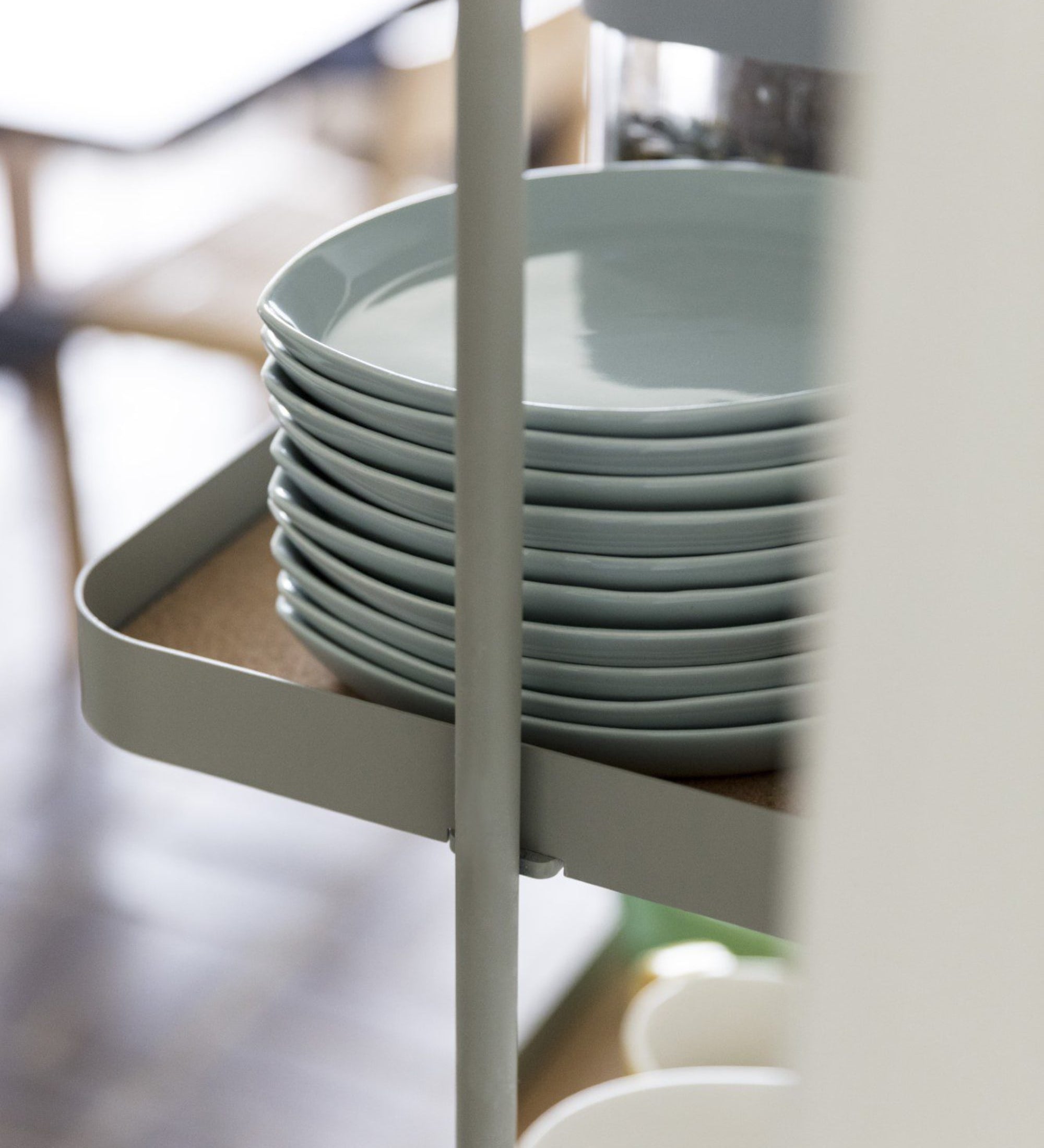 big hug tray trolley - square bone 