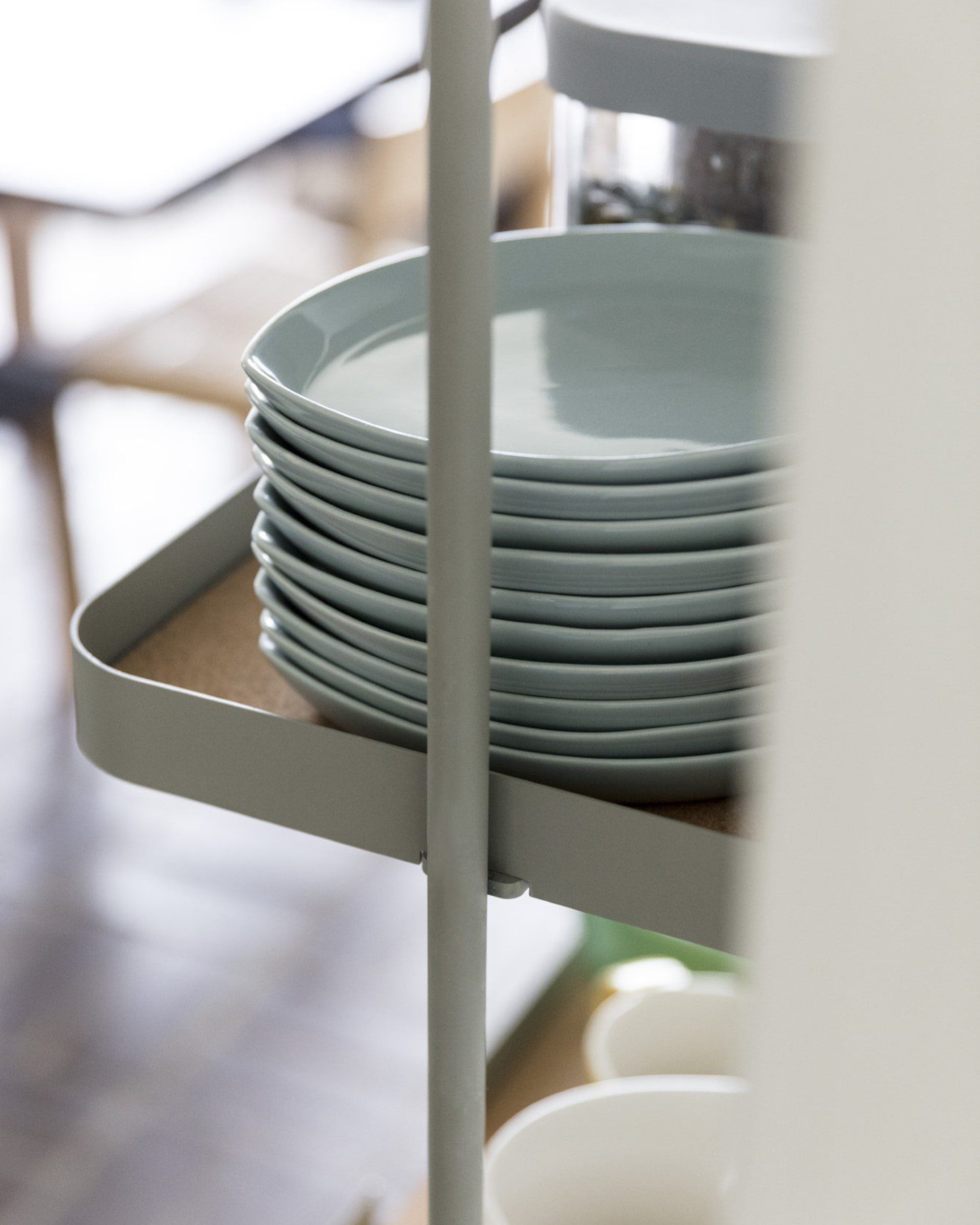 big hug tray trolley - square bone 