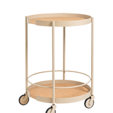 big hug tray trolley - round beige
