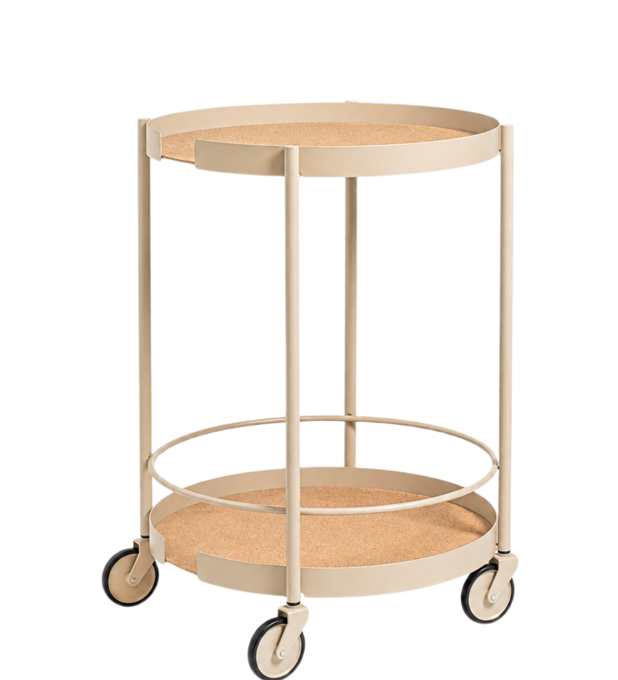 big hug tray trolley - round beige