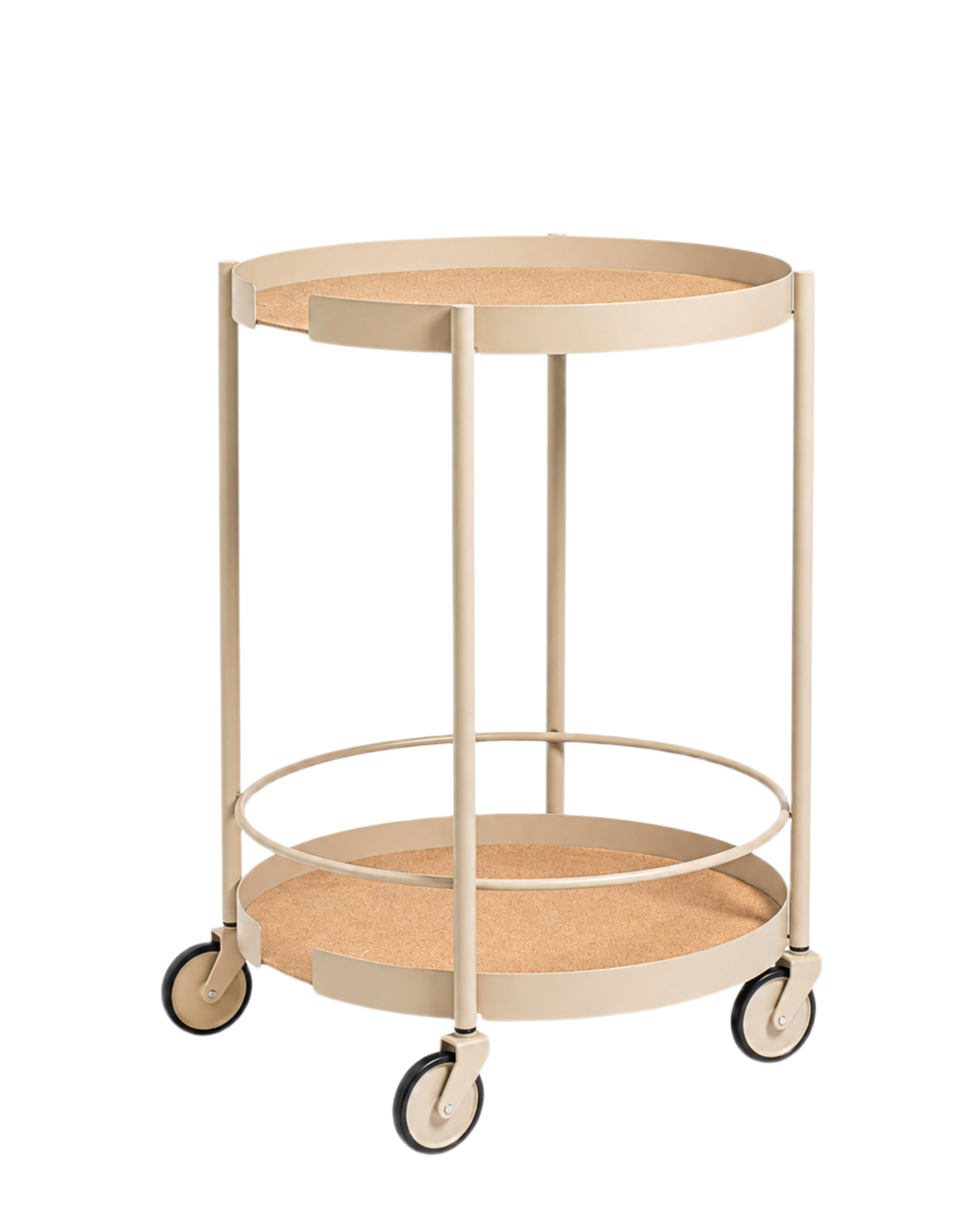 big hug tray trolley - round beige