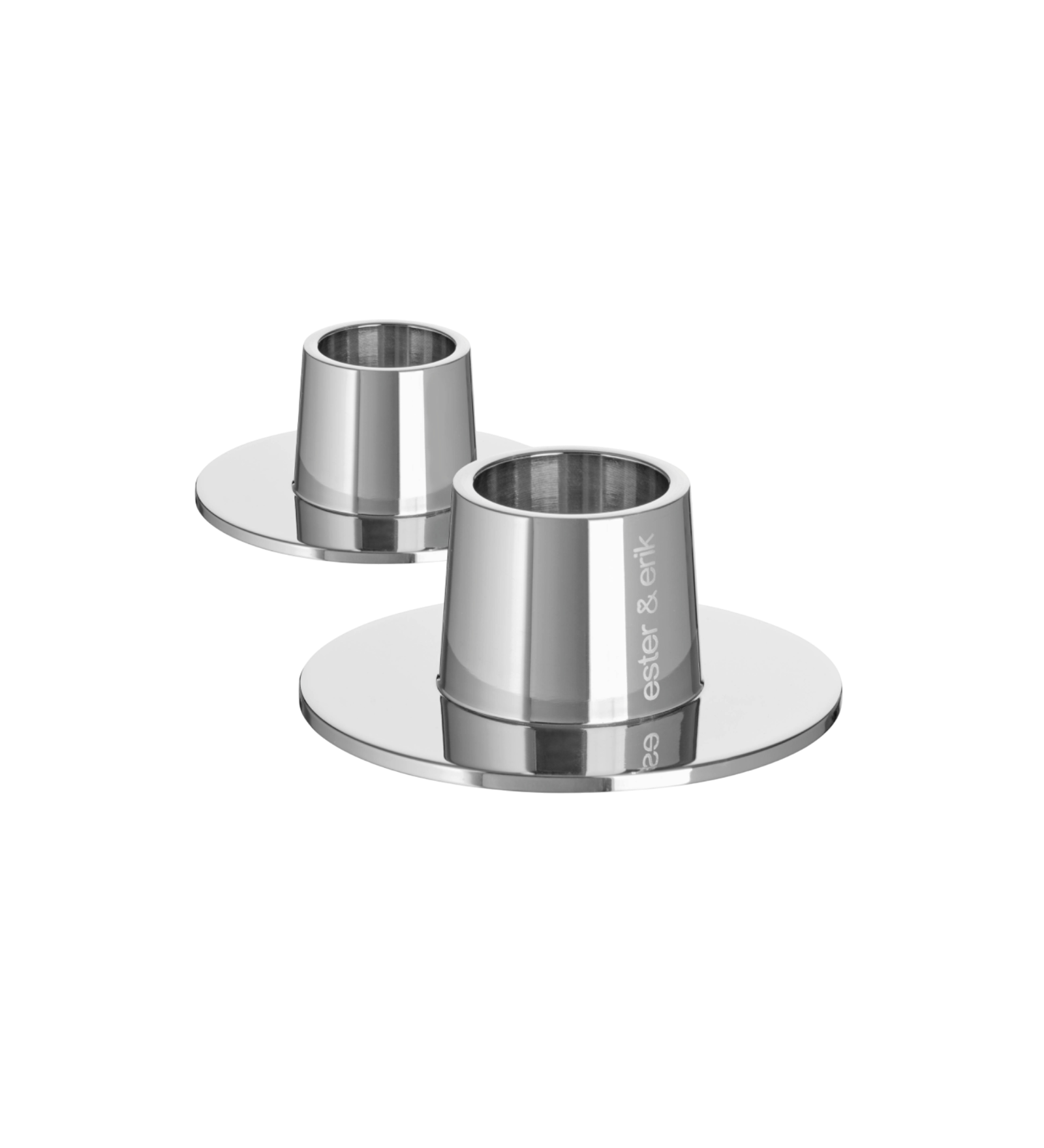 ester&erik-candleholder-medium-silver-shiny