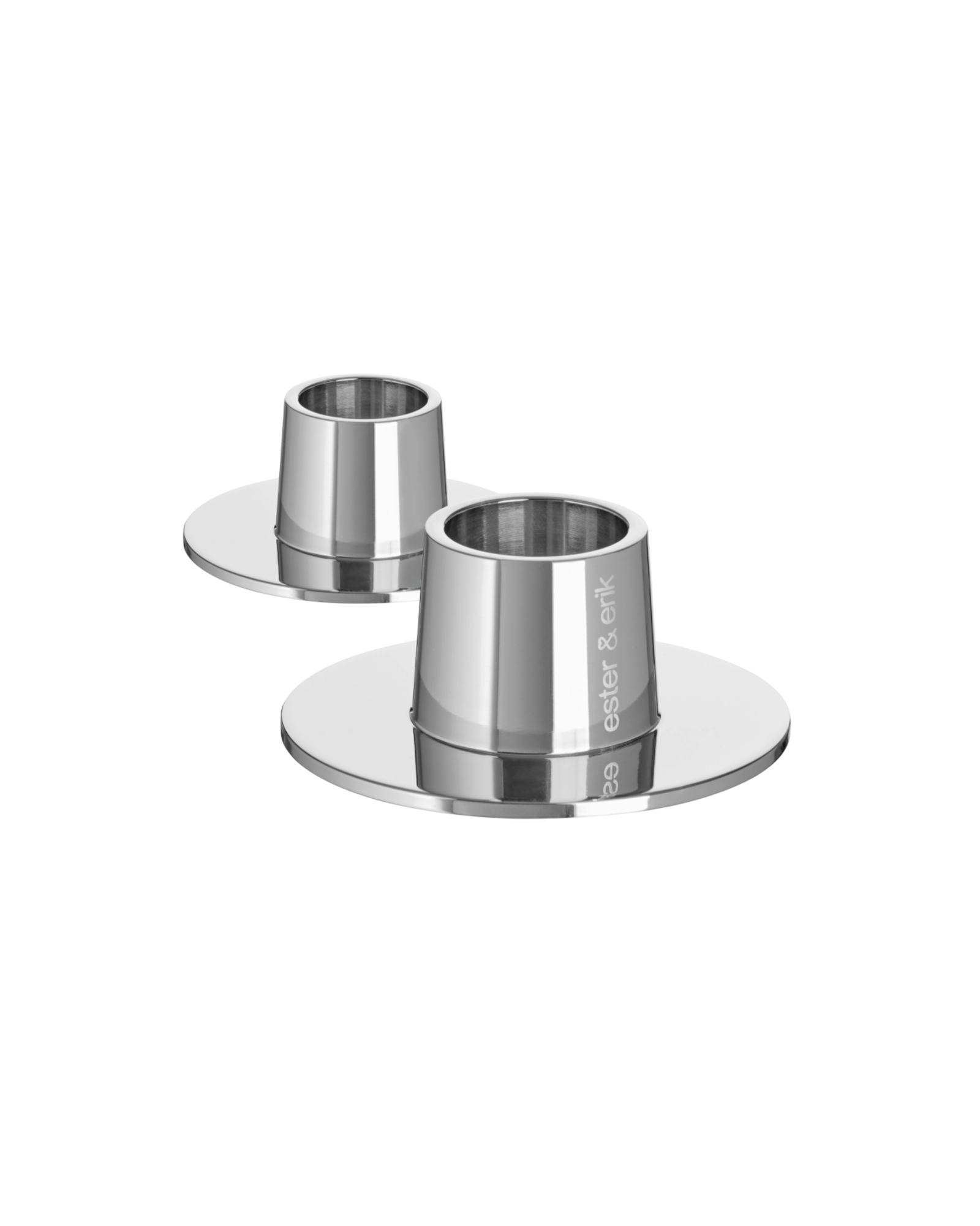 ester&erik-candleholder-medium-silver-shiny