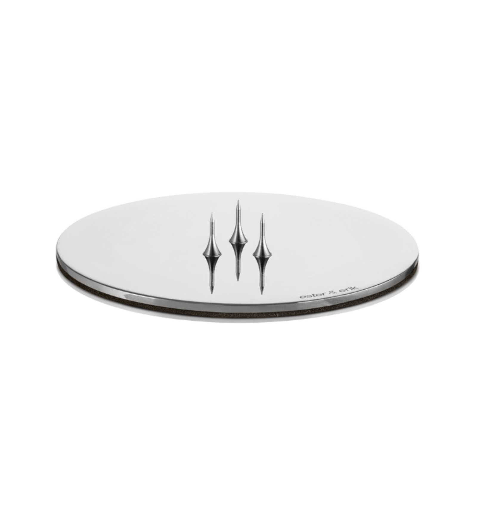 ester&erik-candle-plate-small-silver-shiny