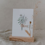 aquarellkarte - blumenhand