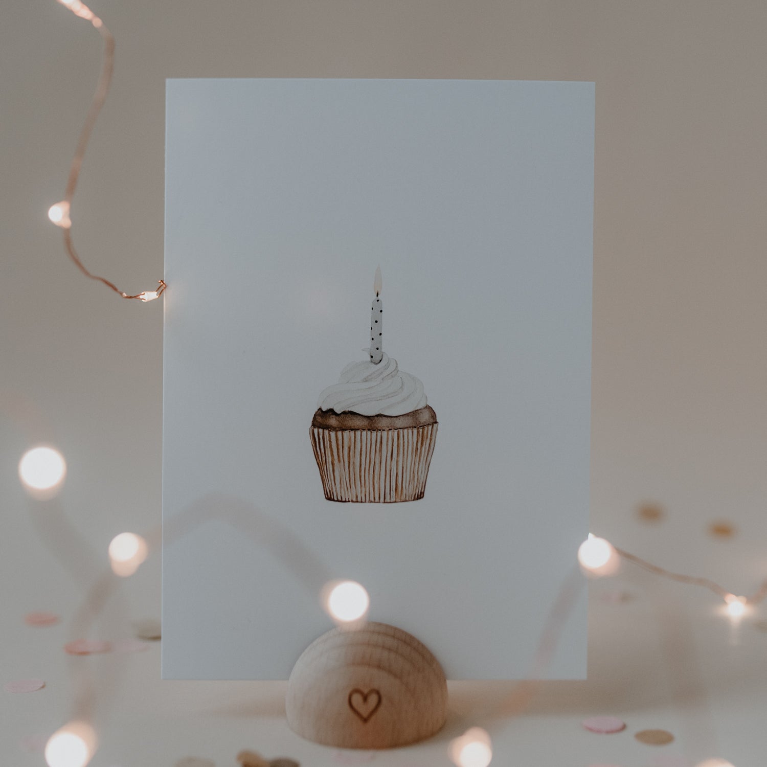 aquarellkarte - cupcake