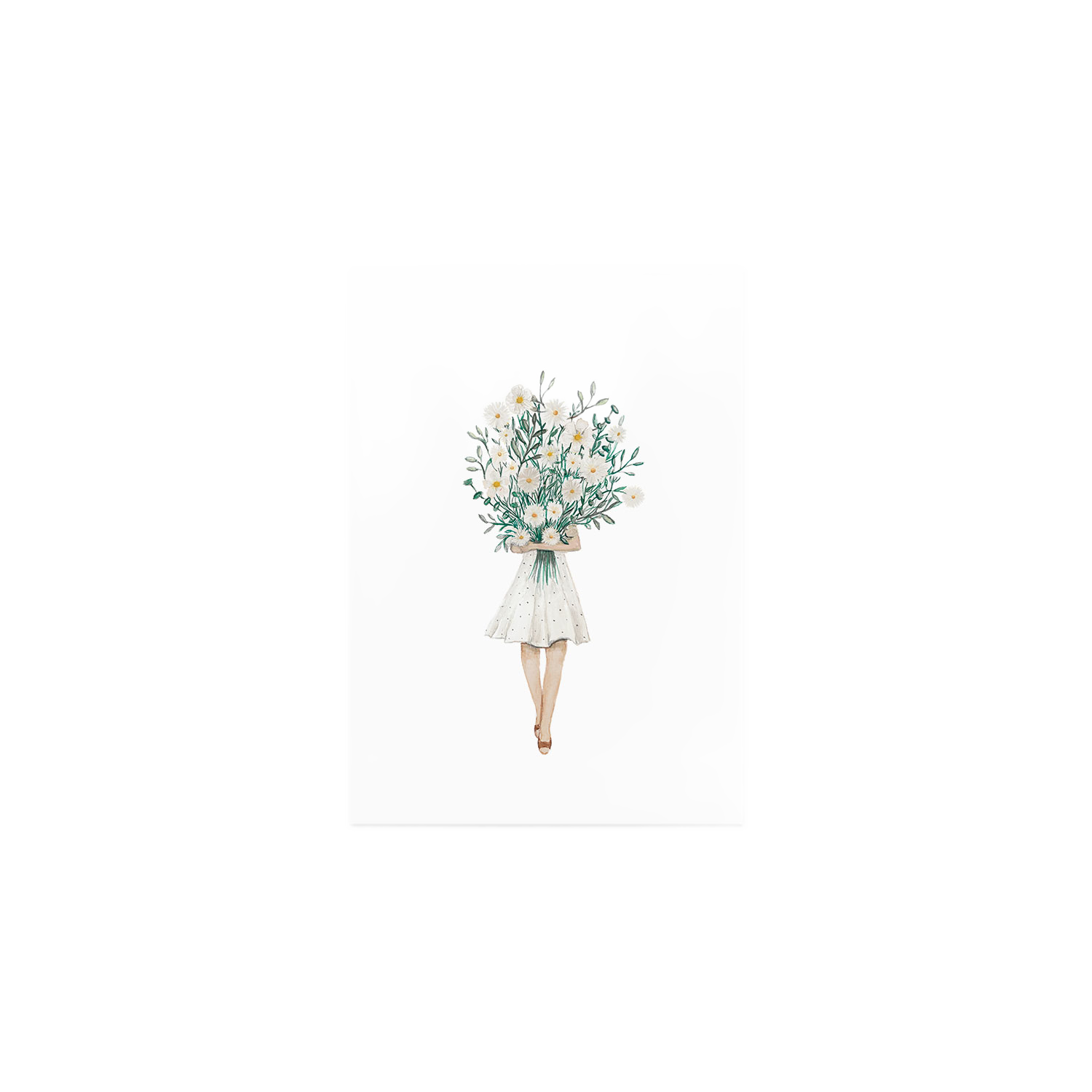 aquarellkarte - flower girl