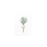 aquarellkarte - flower girl