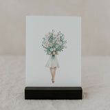 aquarellkarte - flower girl