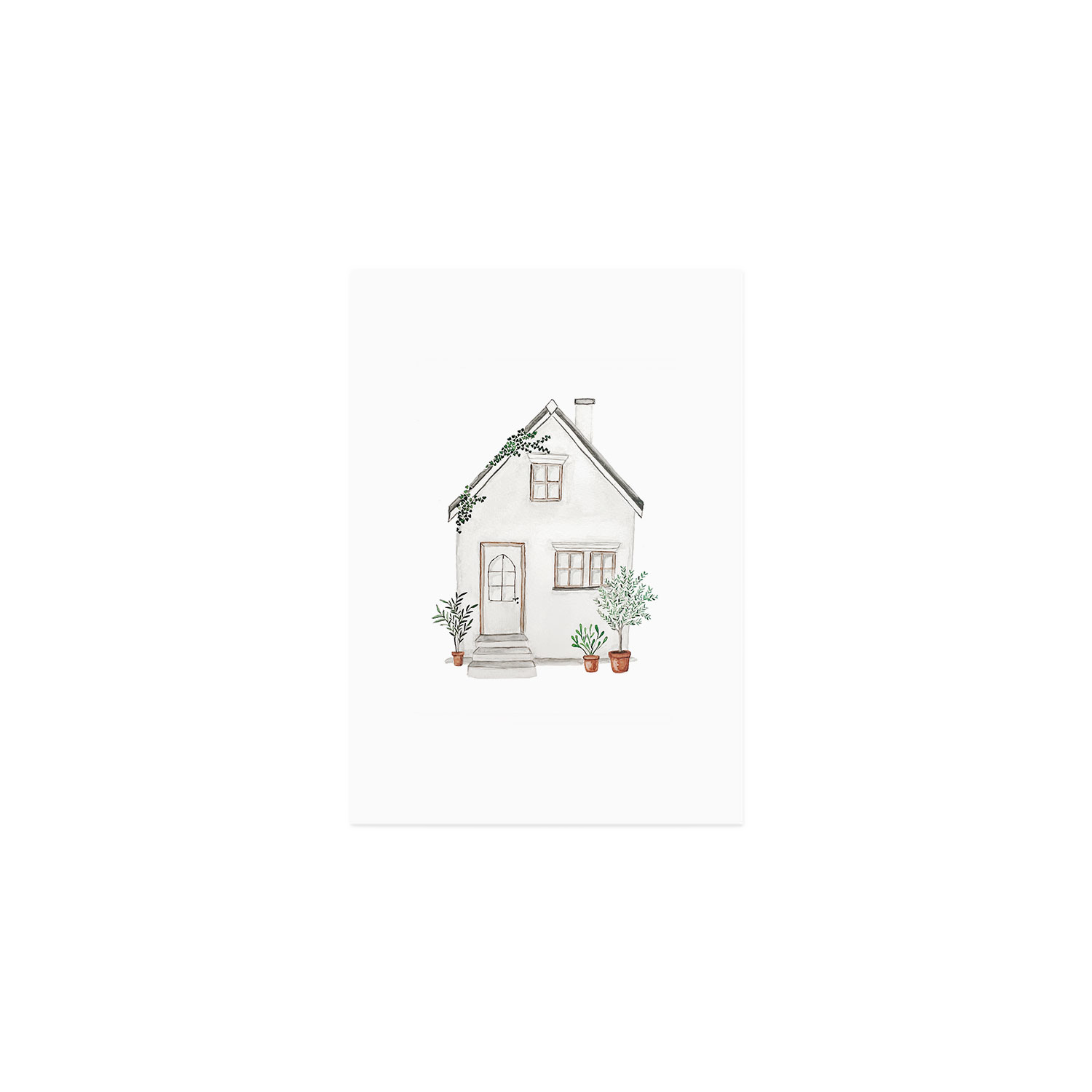 aquarellkarte - haus