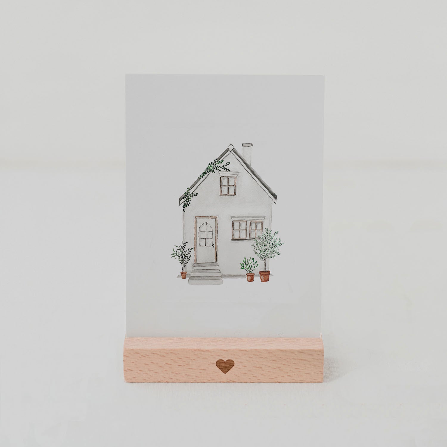 aquarellkarte - haus
