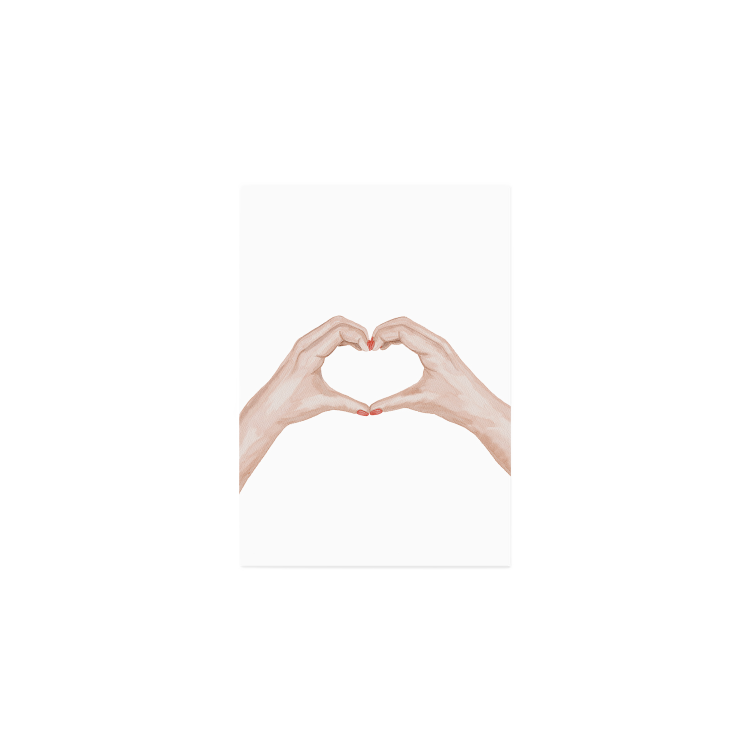 aquarellkarte - hearts hands