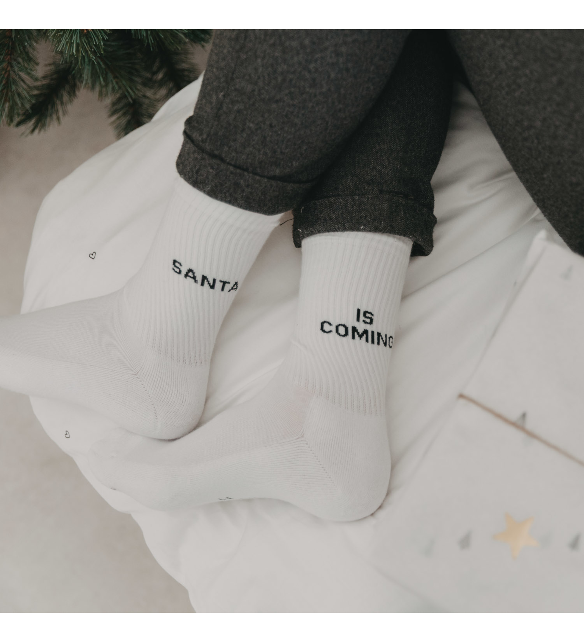 socks - santa white 35-38