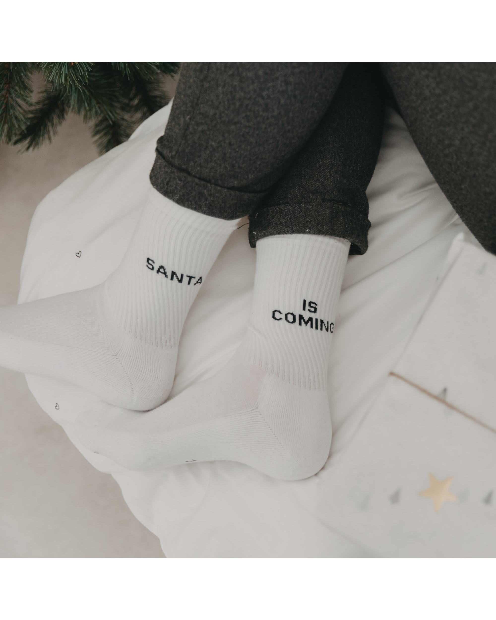 socks - santa white 35-38
