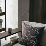 falda smoked bolster cushion - undyed