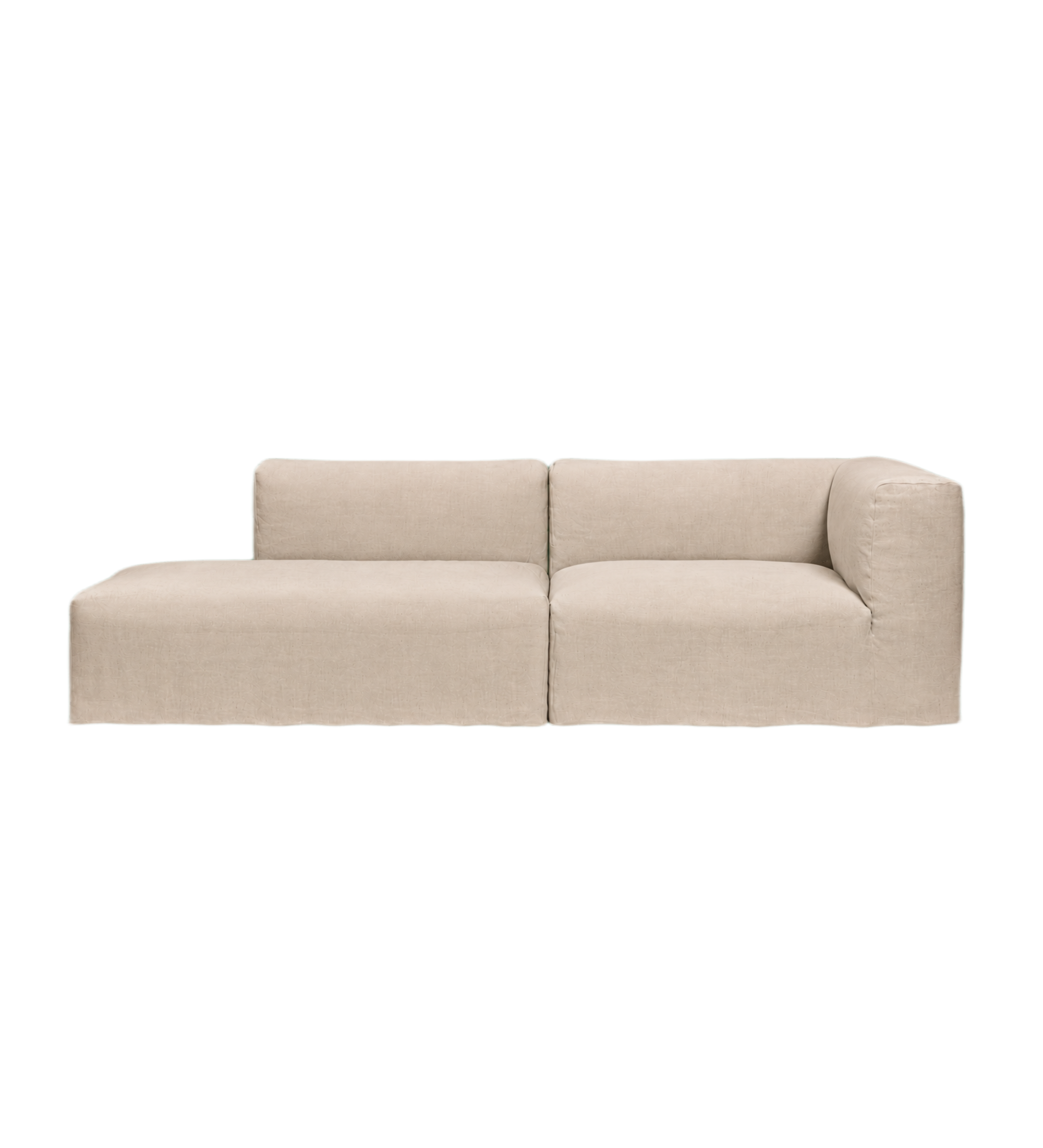 catena sofa 3 seater armrest open end left small - loose drape