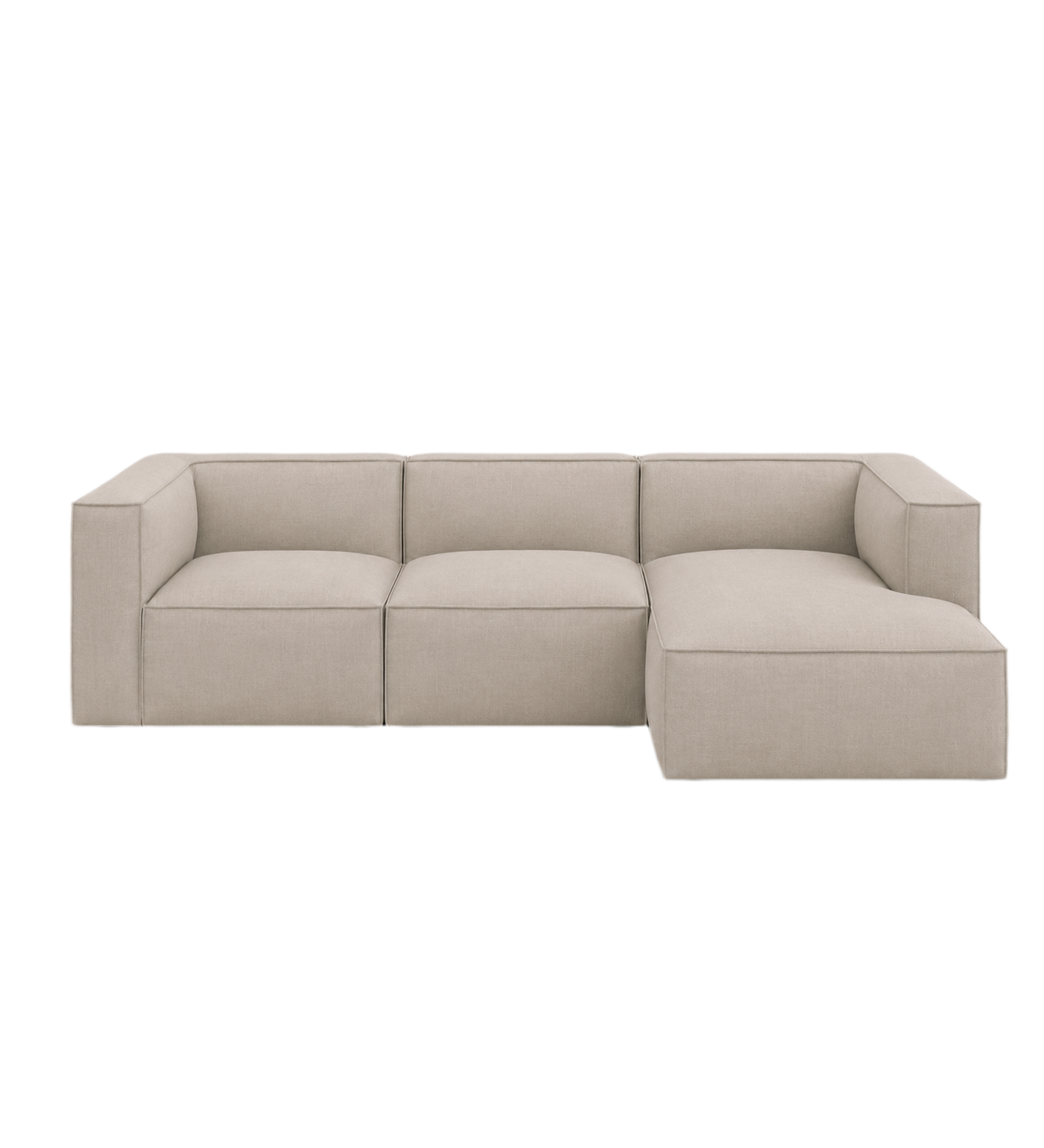 catena sofa 3 seater chaise longue right small - hot madison