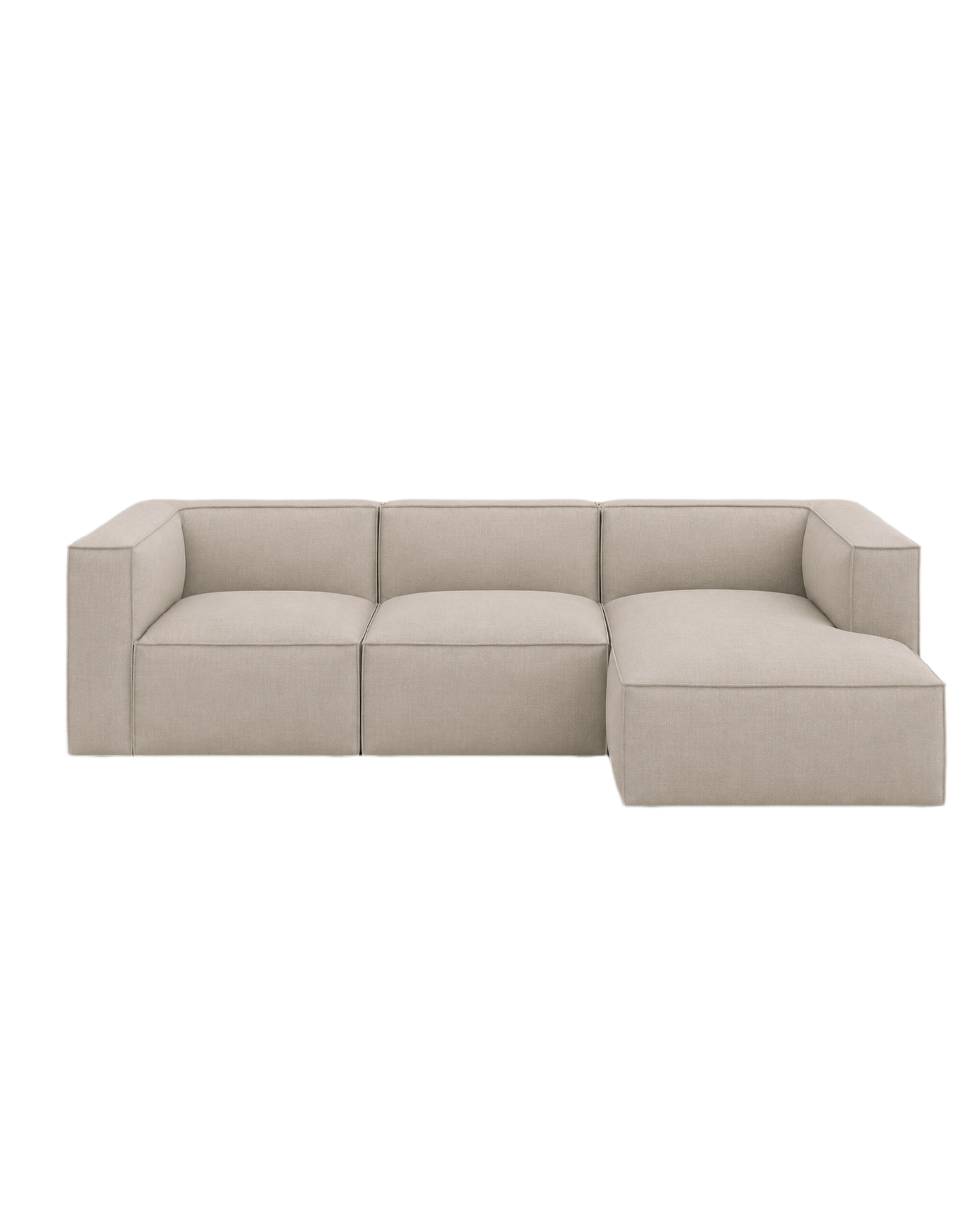 catena sofa 3 seater chaise longue right small - hot madison