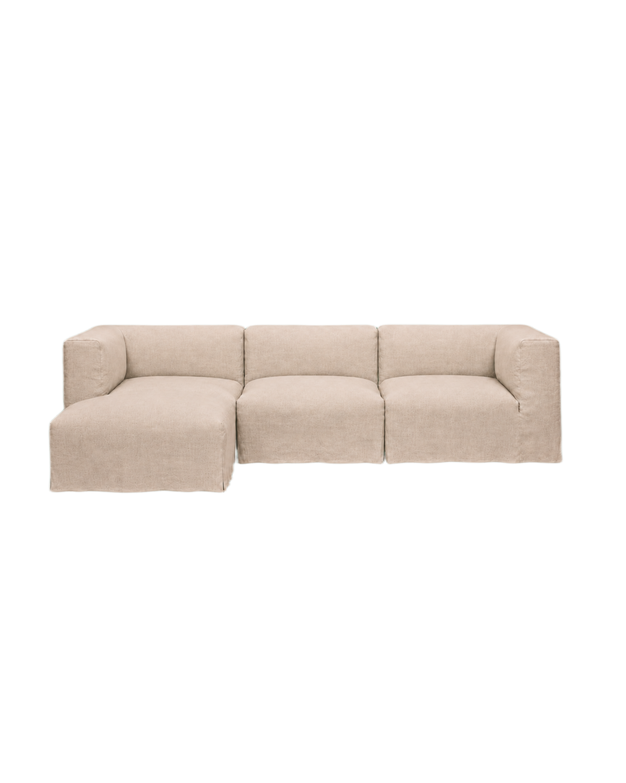 catena sofa 3 seater chaise longue left small - loose drape