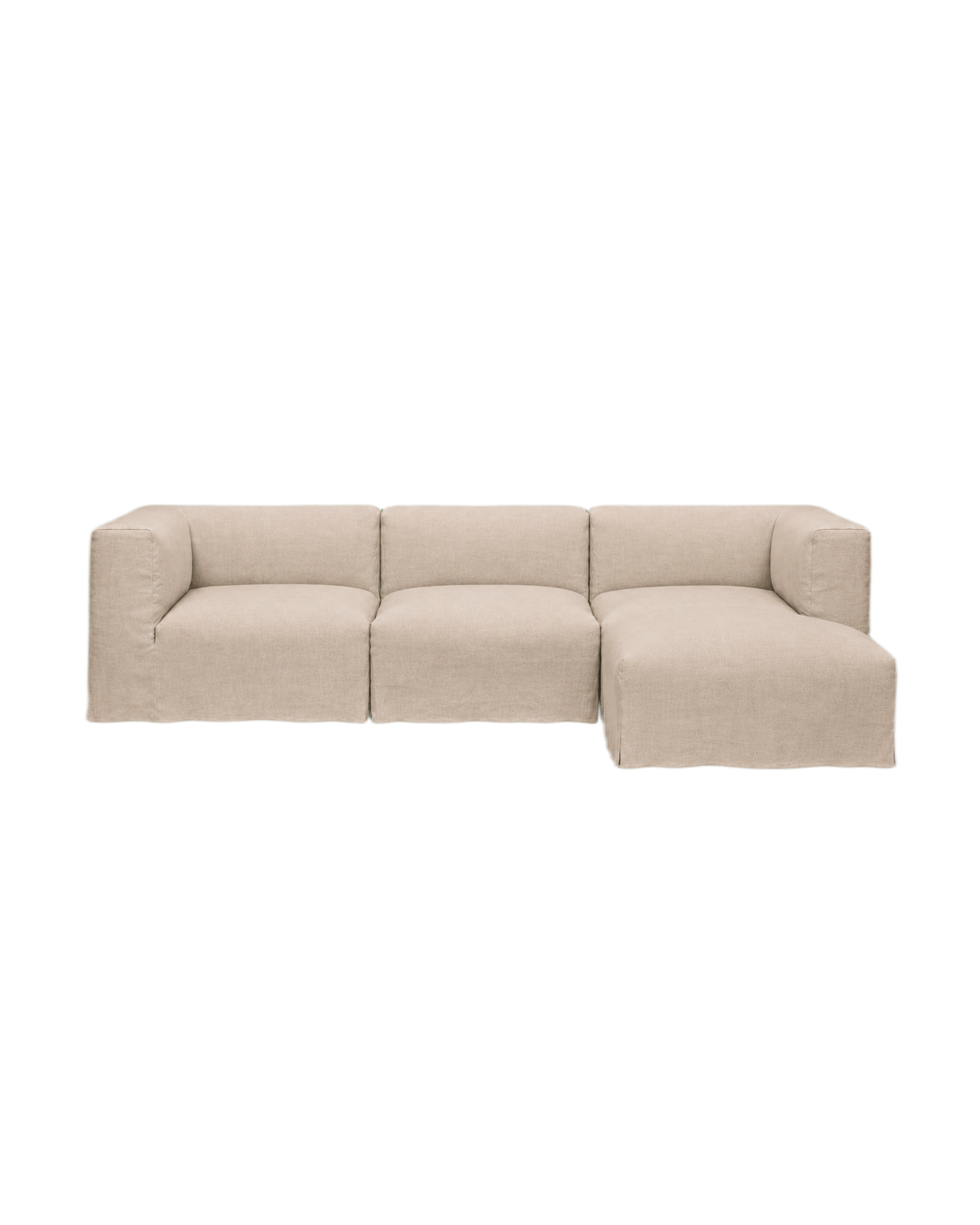 catena sofa 3 seater chaise longue right small - loose drape
